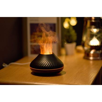 LED RGB Aroma diffuser with flame imitation LED/6,5W/5V 130ml black