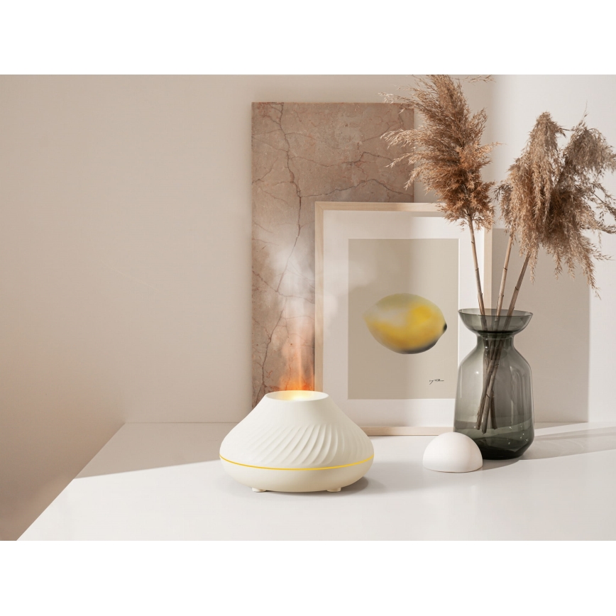 LED RGB Aroma diffuser with flame imitation LED/6,5W/5V 130ml white