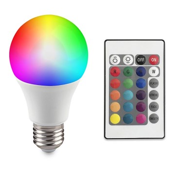 LED RGB bulb E27/6W/230V dimming 3000K