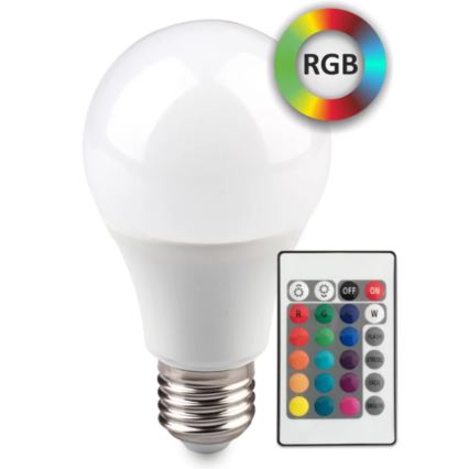 LED RGB bulb E27/6W/230V dimming 3000K