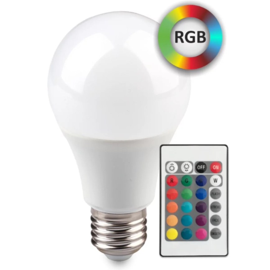 LED RGB bulb E27/6W/230V dimming 3000K