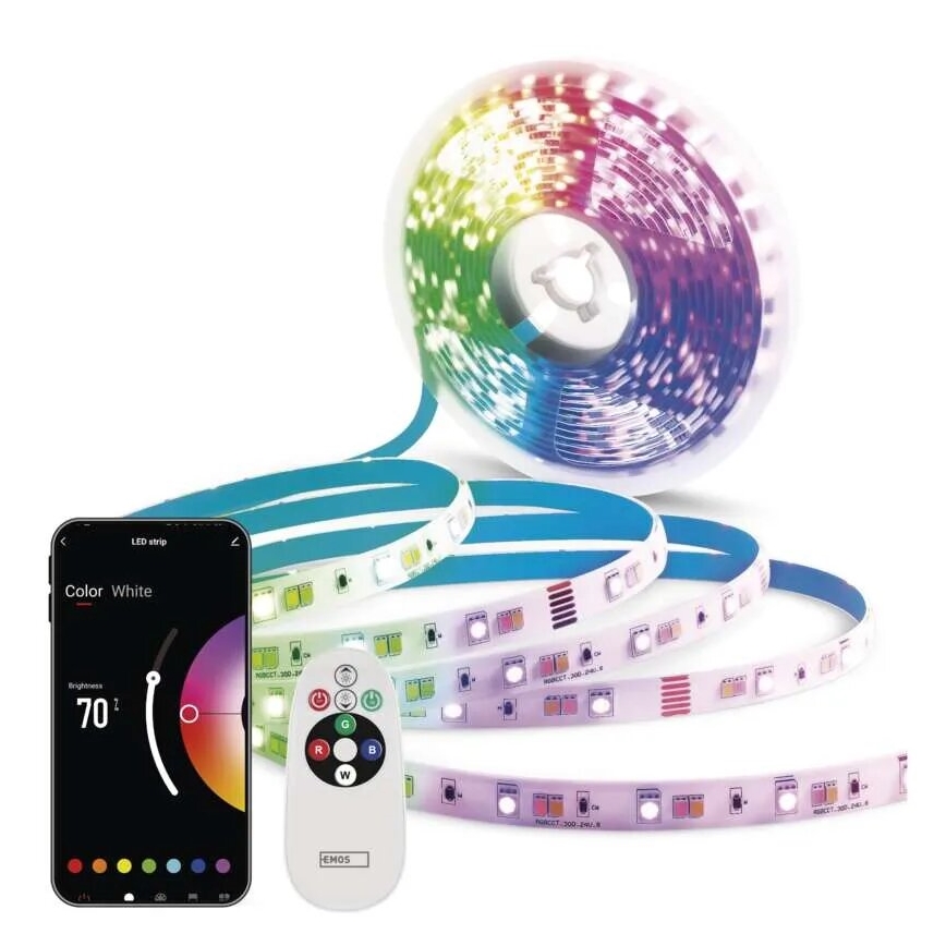 LED RGB+CCT Dimmable strip GOSMART LED/11W/230V 2 m 2700-6500K IP44 Wi-Fi + remote control