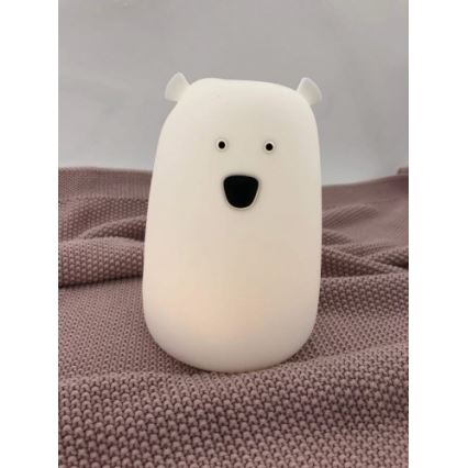 LED RGB Children's touch lamp BEAR LED/0,8W/5V white + USB