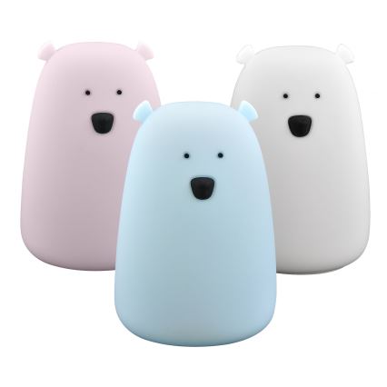 LED RGB Children's touch lamp BEAR LED/0,8W/5V white + USB
