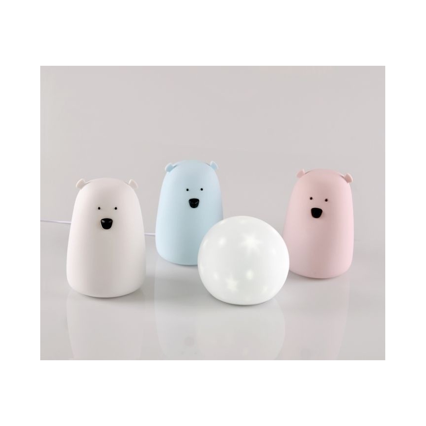 LED RGB Children's touch lamp BEAR LED/0,8W/5V white + USB