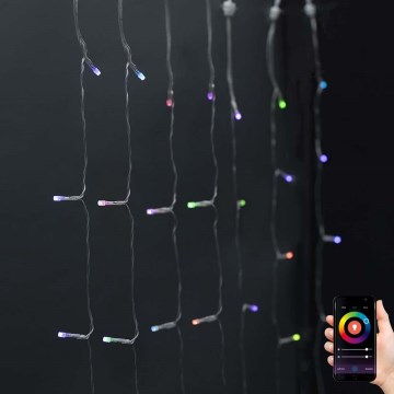 LED RGB Christmas curtain 180xLED/7 functions 6m IP65 Wi-Fi Tuya