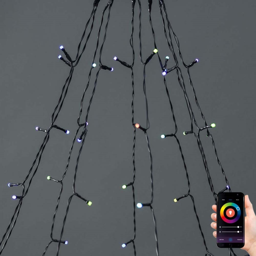 LED RGB Christmas curtain 240xLED/11 functions 8m IP65 Wi-Fi Tuya