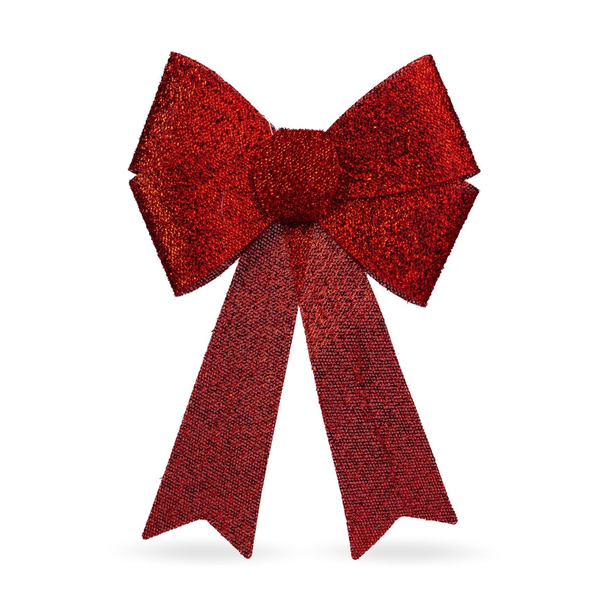 LED RGB Christmas decoration 11xLED/3xLR44 40x30 cm red bow