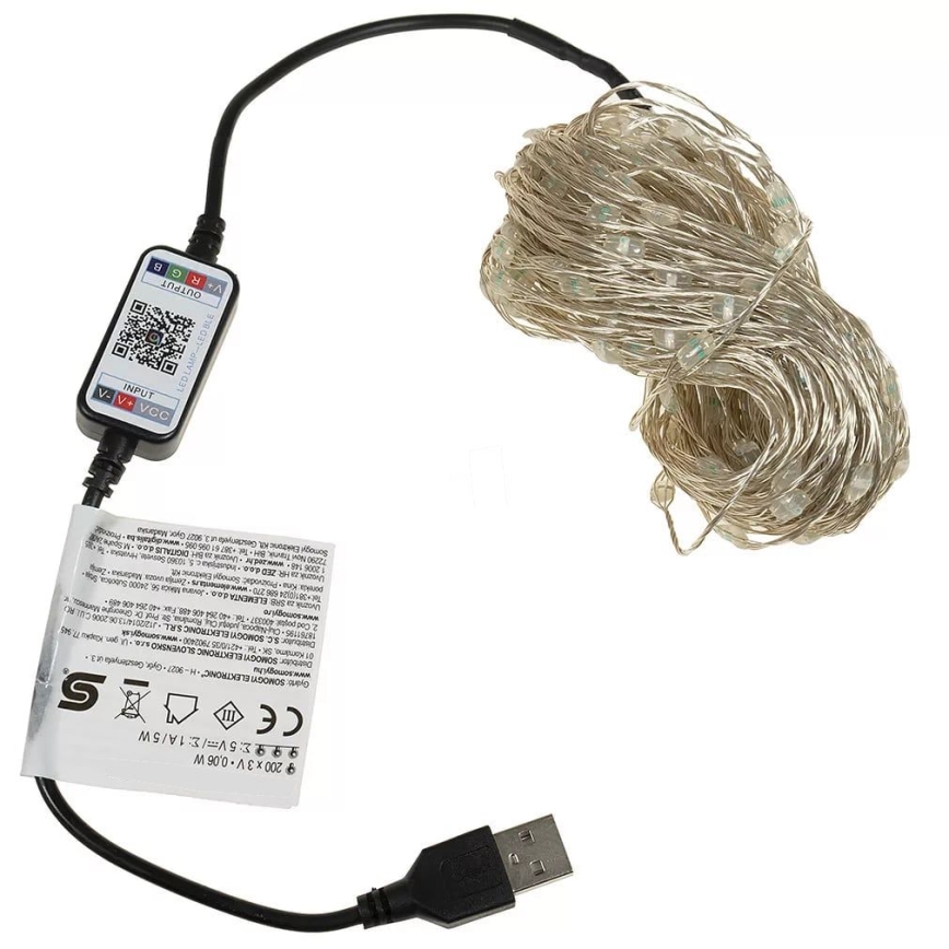 LED RGB Christmas dimmable chain 200xLED/29 functions 20,4m