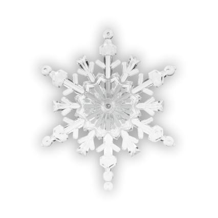 LED RGB Christmas Snowflake Decoration with Suction Cup, LED/3xLR44