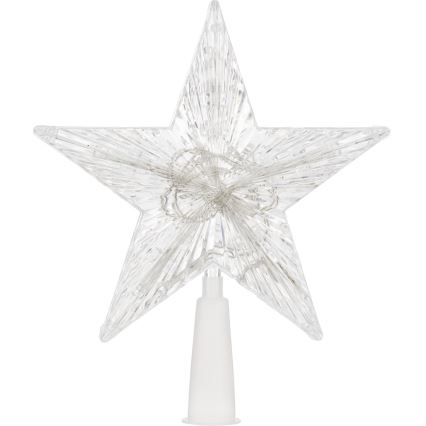 LED RGB Christmas star for the tree 10xLED/2xAA 15cm