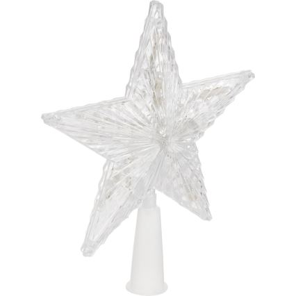LED RGB Christmas star for the tree 10xLED/2xAA 15cm