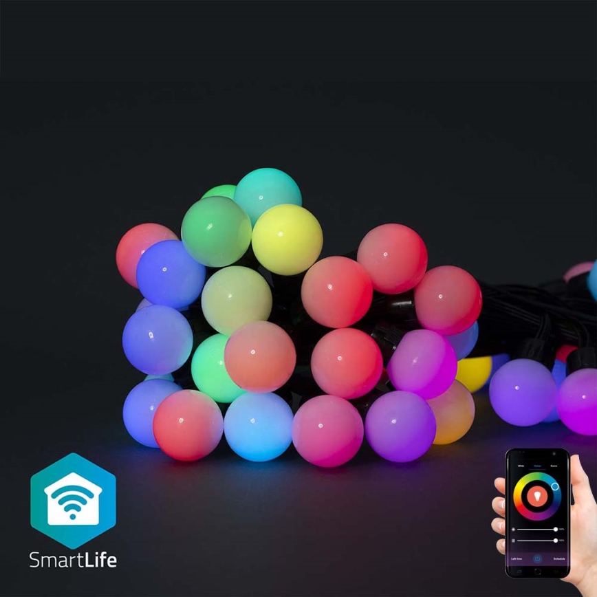 LED RGB Decorative chain 48xLED 13,8m IP65 Wi-Fi Tuya