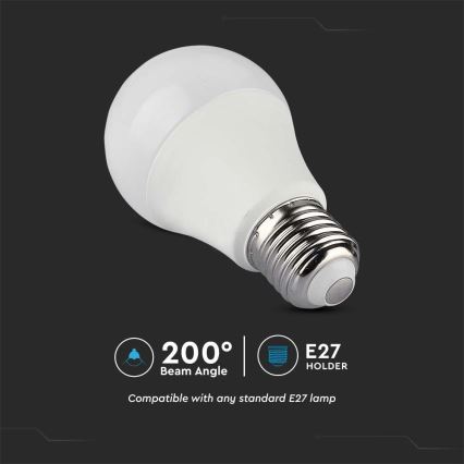 LED RGB Dimmable bulb A60 E27/8,5W/230V 4000K + remote control