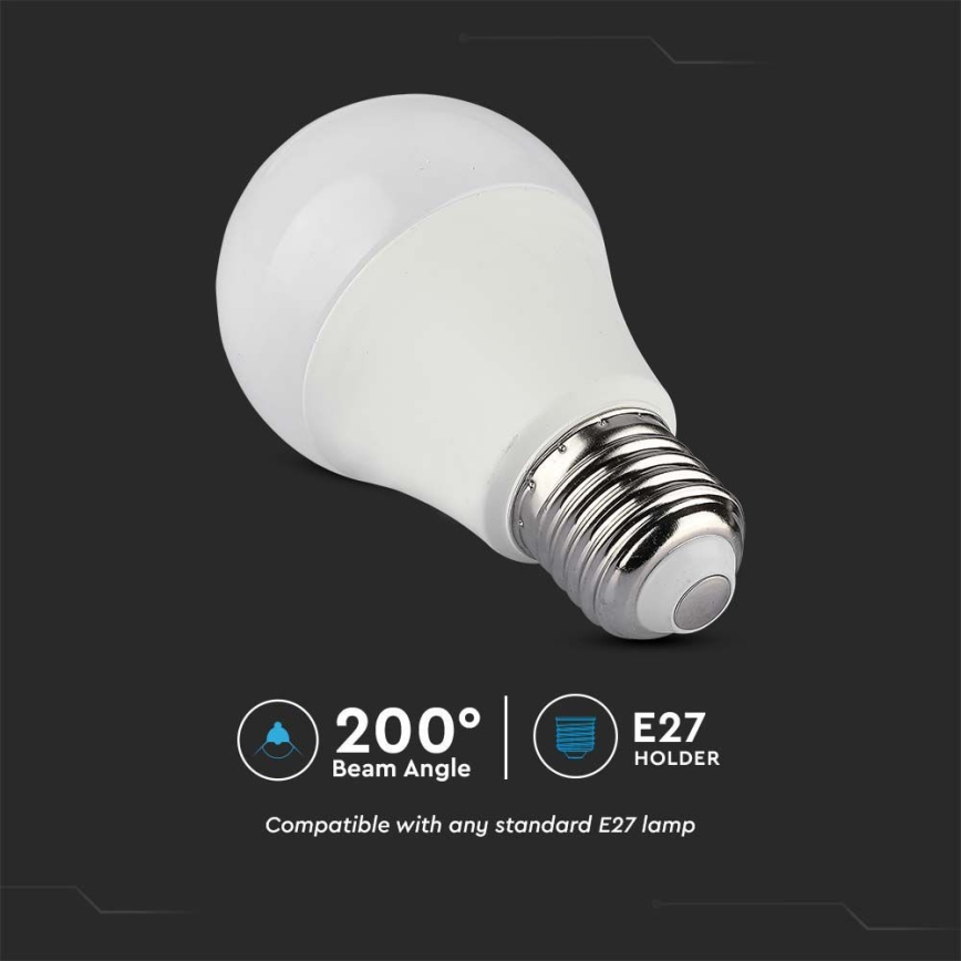 LED RGB Dimmable bulb A60 E27/8,5W/230V 4000K + remote control