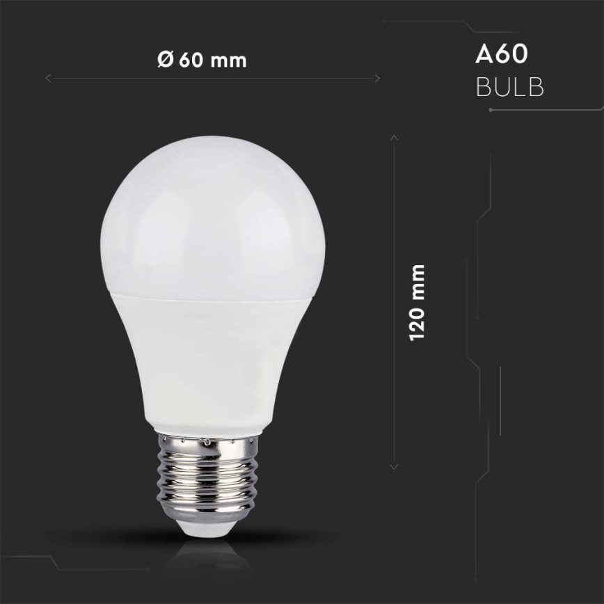 LED RGB Dimmable bulb A60 E27/8,5W/230V 4000K + remote control
