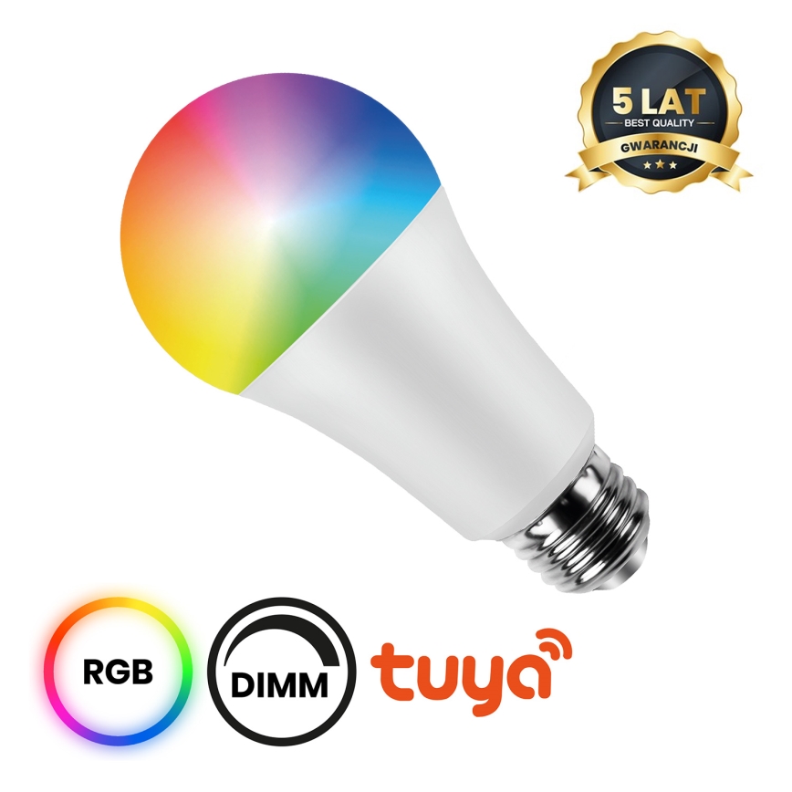 LED RGB Dimmable bulb A60 E27/8W/230V 2700-6500K Wi-Fi Tuya