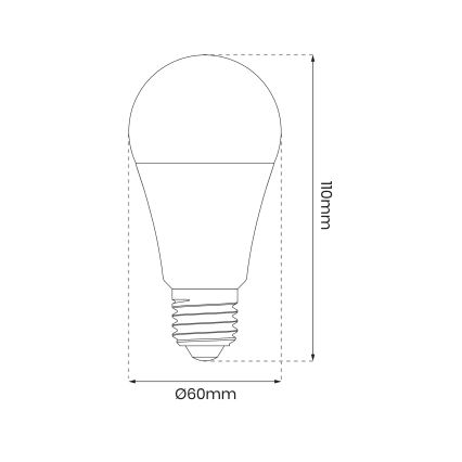 LED RGB Dimmable bulb A60 E27/8W/230V 2700-6500K Wi-Fi Tuya