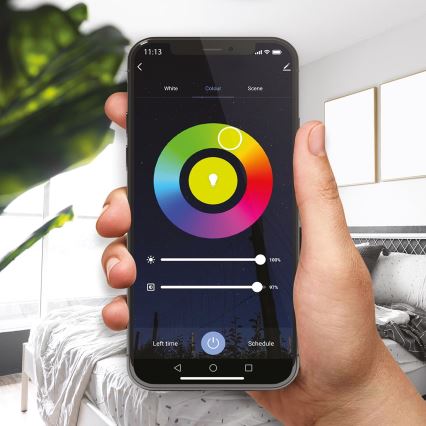LED RGB Dimmable bulb A70 E27/11W/230V 2700-6500K Wi-Fi Tuya