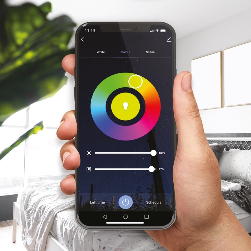 LED RGB Dimmable bulb A70 E27/11W/230V 2700-6500K Wi-Fi Tuya