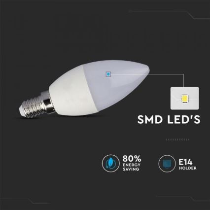 LED RGB Dimmable bulb E14/3,5W/230V 6400K + RC