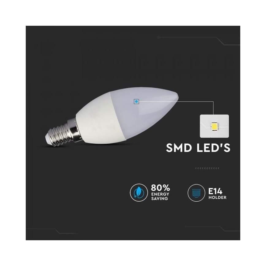 LED RGB Dimmable bulb E14/3,5W/230V 6400K + RC