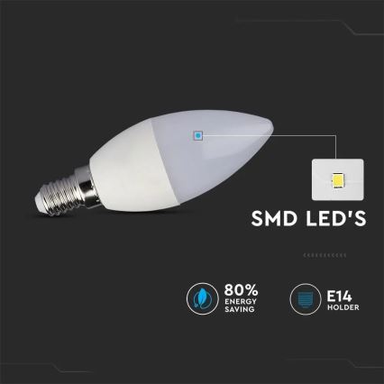 LED RGB Dimmable bulb E14/4,8W/230V 4000K + remote control