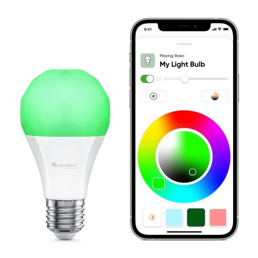 LED RGB Dimmable bulb ESSENTIALS A19 E27/8W/230V 2700-6500K - Nanoleaf