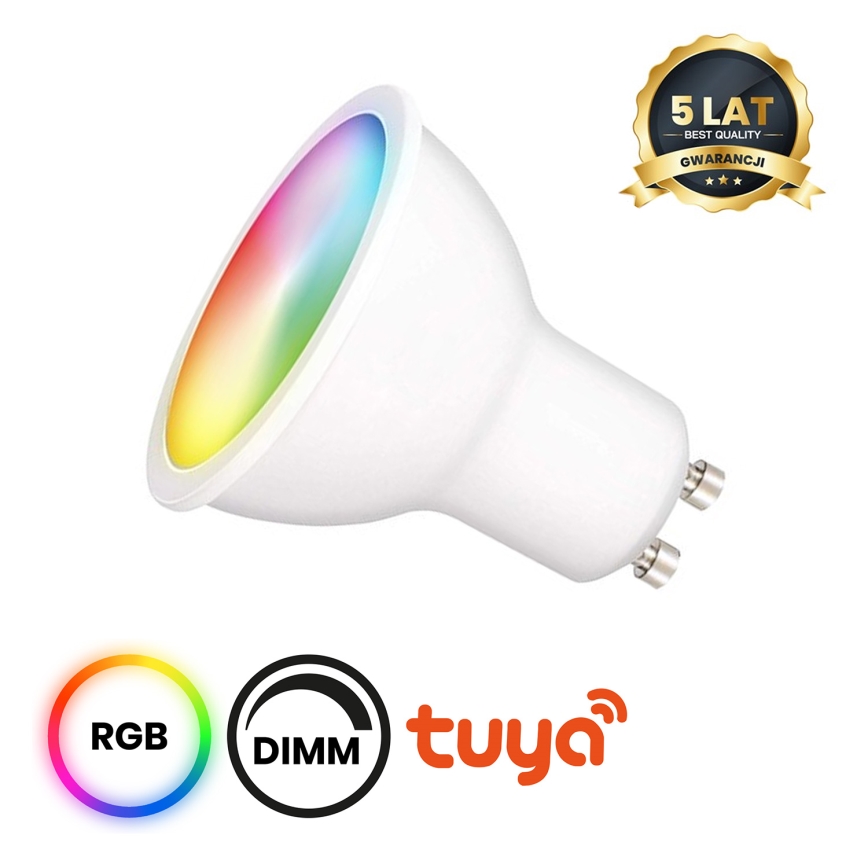 LED RGB Dimmable bulb GU10/5W/230V 2700-6500K Wi-Fi Tuya