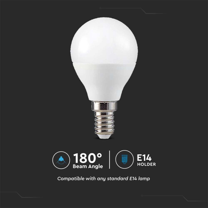 LED RGB Dimmable bulb P45 E14/4,8W/230V 3000K + remote control