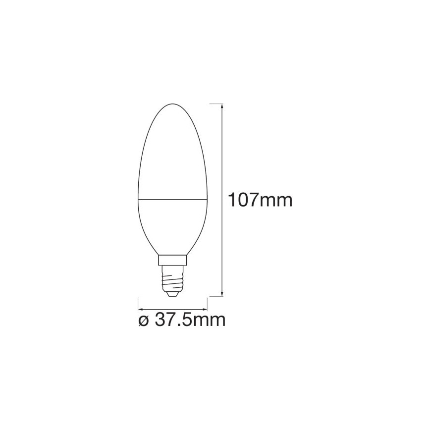 LED RGB Dimmable bulb SMART+ E14/5W/230V 2700K-6500K Wi-Fi - Ledvance