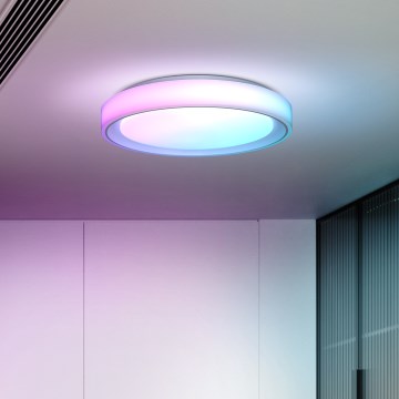 LED RGB Dimmable ceiling light FLOCO LED/30W/230V 3000-6500K + RGB/6W d. 40cm + remote control