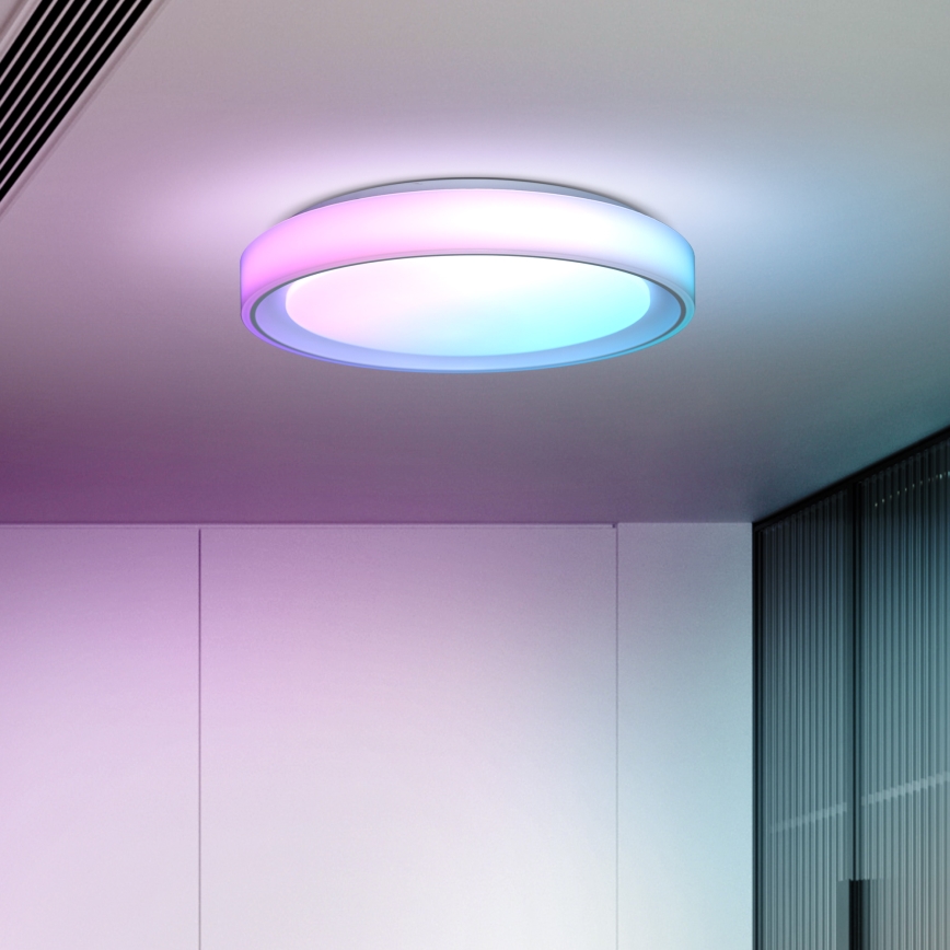 LED RGB Dimmable ceiling light FLOCO LED/30W/230V 3000-6500K + RGB/6W d. 40cm + remote control