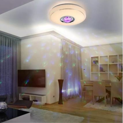 LED RGB Dimmable ceiling light MAGIC DISCO LED/18W/230V + remote control