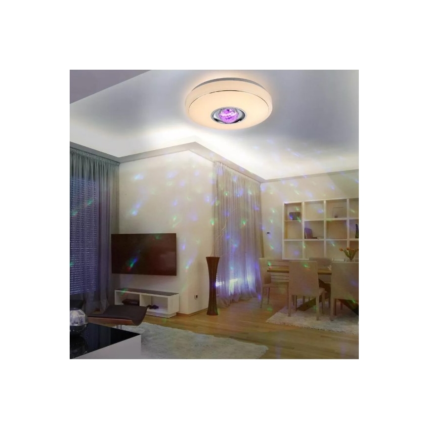 LED RGB Dimmable ceiling light MAGIC DISCO LED/18W/230V + remote control