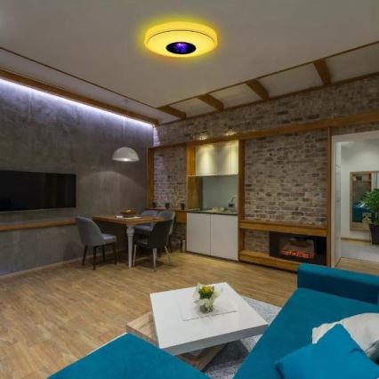 LED RGB Dimmable ceiling light MAGIC DISCO LED/18W/230V + remote control