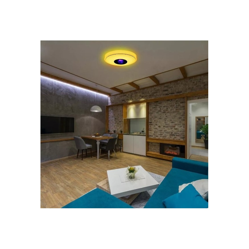 LED RGB Dimmable ceiling light MAGIC DISCO LED/18W/230V + remote control