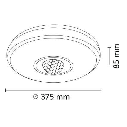 LED RGB Dimmable ceiling light MAGIC DISCO LED/18W/230V + remote control
