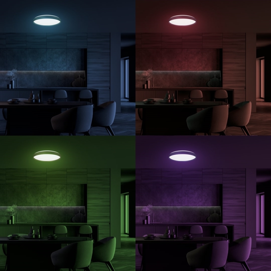 LED RGB Dimmable ceiling light RINGO LED/36W/230V + remote control