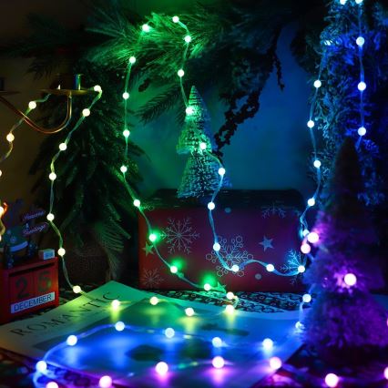 LED RGB Dimmable Christmas curtain WIZARD 400xLED/USB 2x2m + remote control