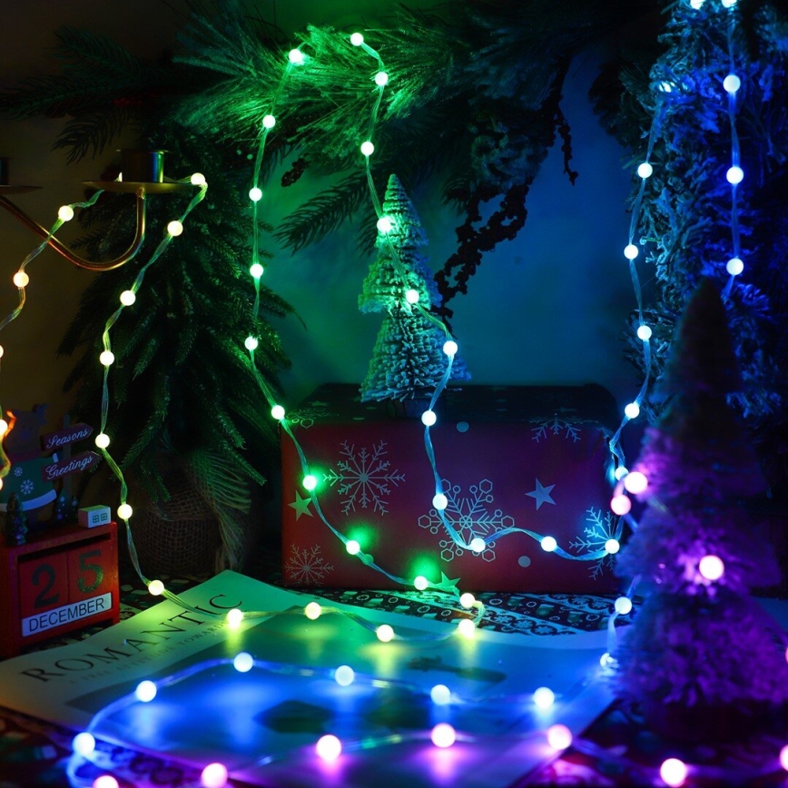 LED RGB Dimmable Christmas curtain WIZARD 400xLED/USB 2x2m + remote control