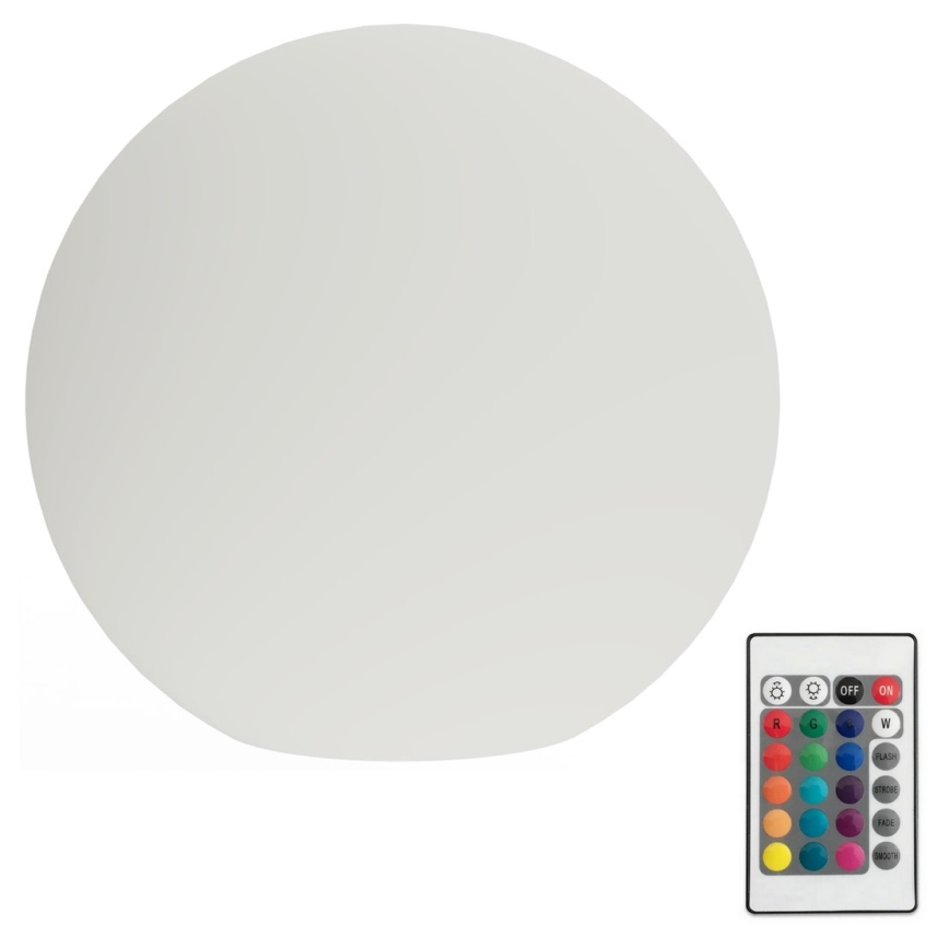 LED RGB Dimmable outdoor lamp GLOBO 1xE27/8,5W/230V d. 40 cm IP44 + remote control