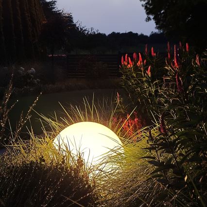 LED RGB Dimmable outdoor lamp GLOBO 1xE27/8,5W/230V d. 40 cm IP44 + remote control