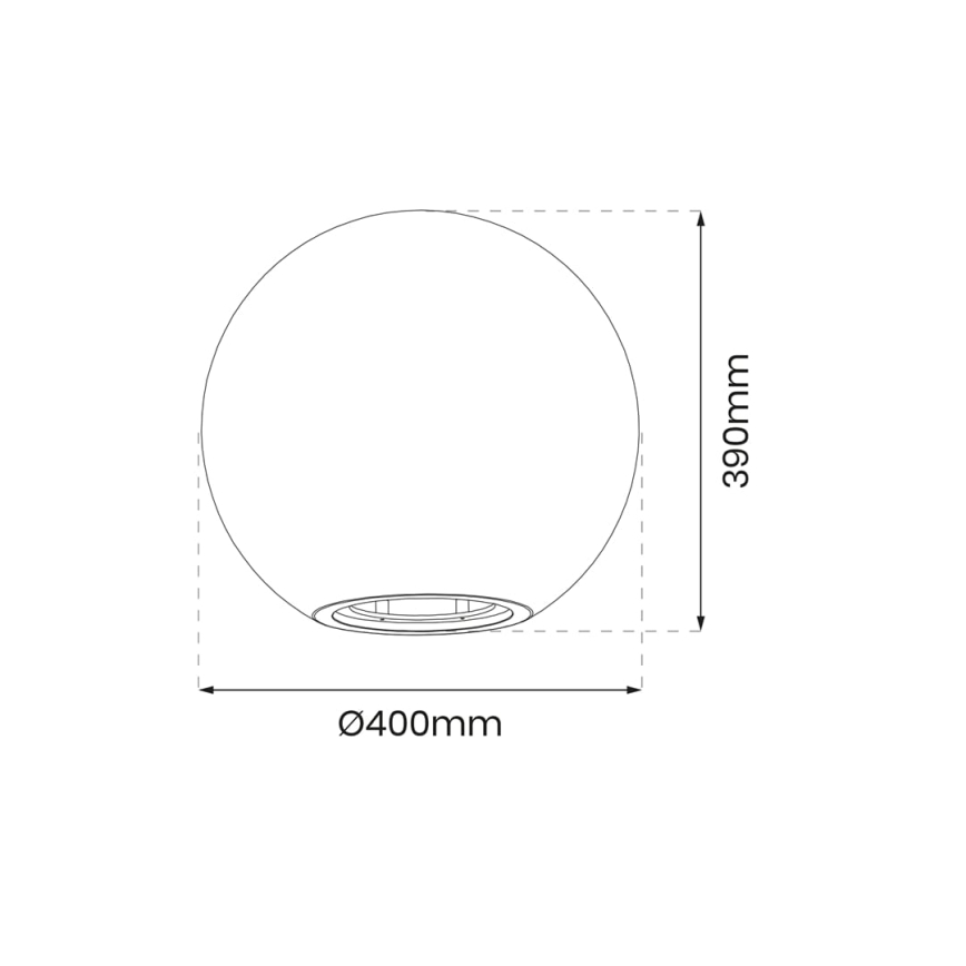 LED RGB Dimmable outdoor lamp GLOBO 1xE27/8,5W/230V d. 40 cm IP44 + remote control