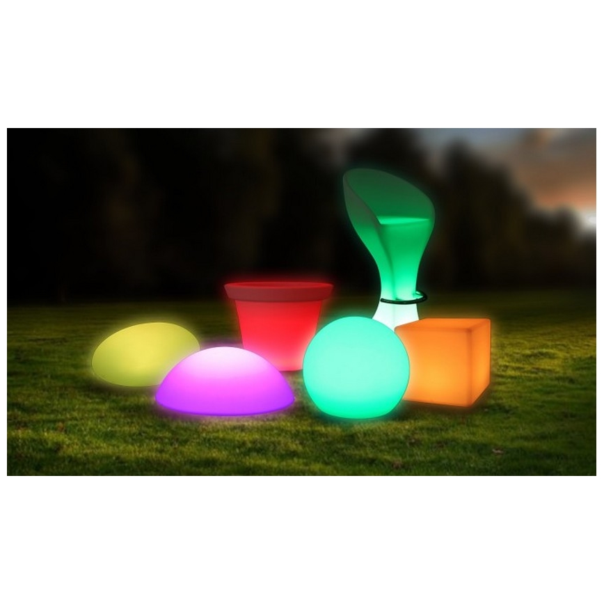 LED RGB Dimmable outdoor lamp LED/1W/230V 20cm IP67 + RC