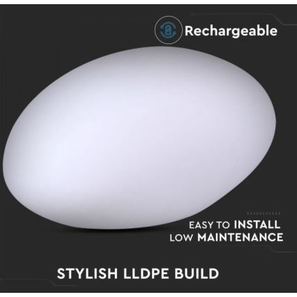 LED RGB Dimmable outdoor lamp LED/1W/230V 28cm IP67 + RC