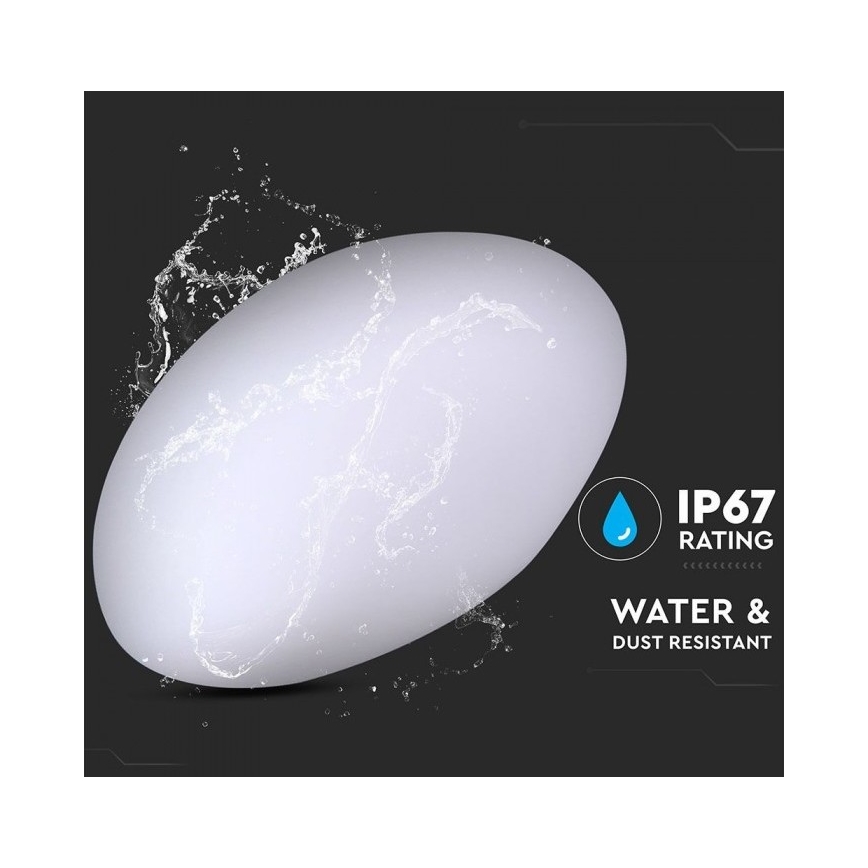 LED RGB Dimmable outdoor lamp LED/1W/230V 28cm IP67 + RC