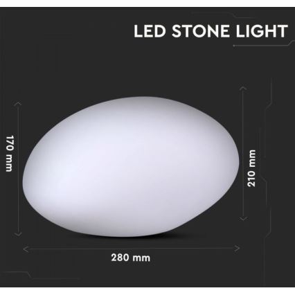 LED RGB Dimmable outdoor lamp LED/1W/230V 28cm IP67 + RC