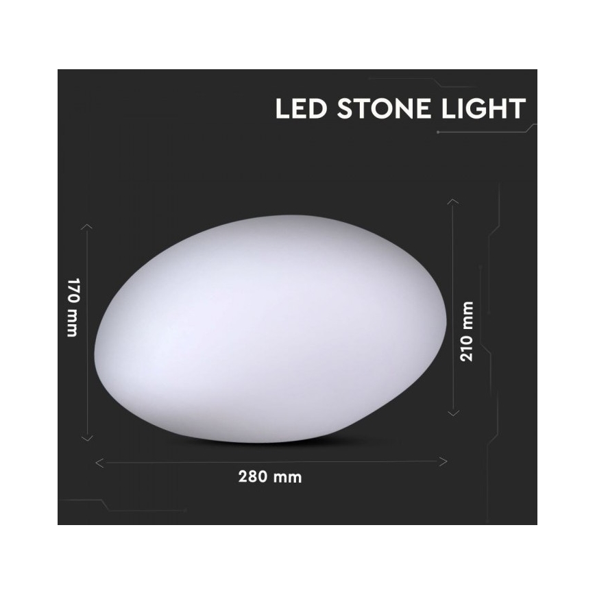 LED RGB Dimmable outdoor lamp LED/1W/230V 28cm IP67 + RC