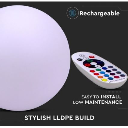 LED RGB Dimmable outdoor lamp LED/1W/230V 30cm IP67